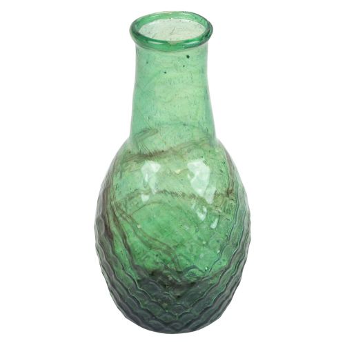 Itens Mini vaso vaso de vidro verde vaso de flores diamantes Ø6cm Alt.11,5cm