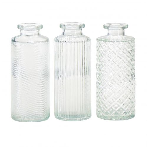 Floristik24 Mini vasos de vidro decorativos para garrafas Ø5cm Alt.13cm 3 unidades