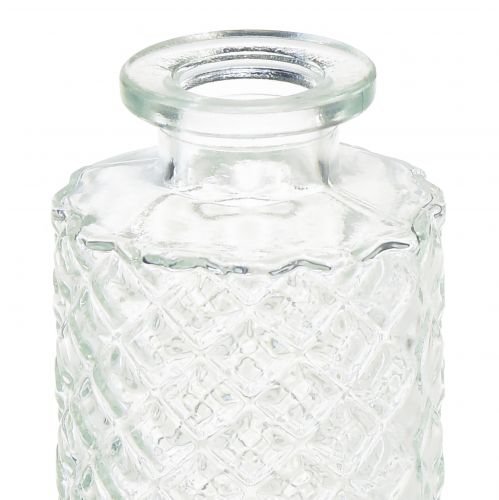 Itens Mini vasos de vidro decorativos para garrafas Ø5cm Alt.13cm 3 unidades