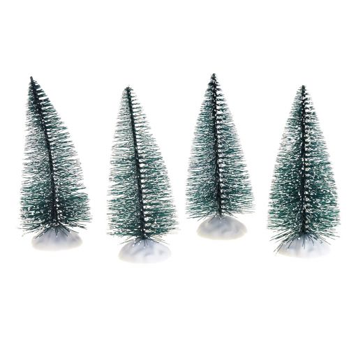 Floristik24 Mini árvore de natal decoração árvore de natal com neve 10cm 4 unidades