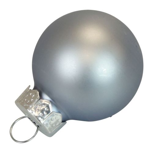 Floristik24 Mini bolas de Natal vidro azul fosco/brilhante Ø2,5cm 20 un