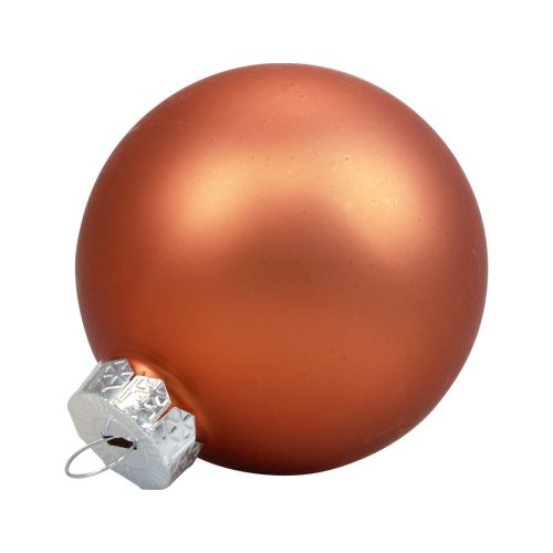 Mini bolas de Natal bolas de vidro vermelho-marrom Ø4cm 24 unidades