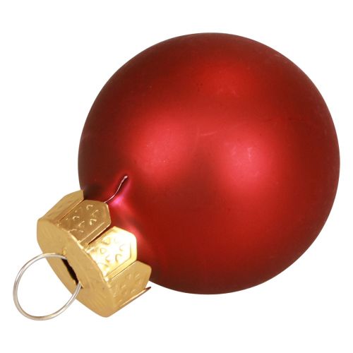 Floristik24 Mini bolas de Natal vermelhas mate/brilhante Ø2,5cm 20 un