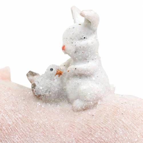 Itens Conjunto de figura decorativa porquinho com amigos animais 9,3 cm × 7,5 / 8,5 cm 2 unidades