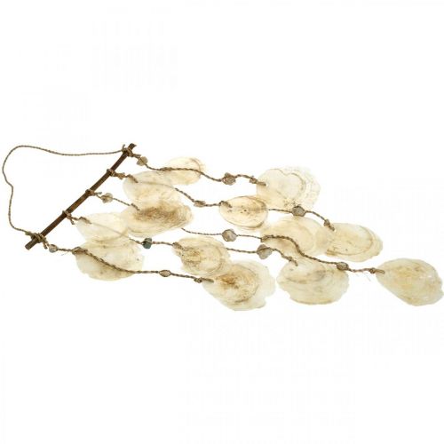 Floristik24 Cabide de decoração marítima, conchas de capiz, decoração de verão L73cm L35cm