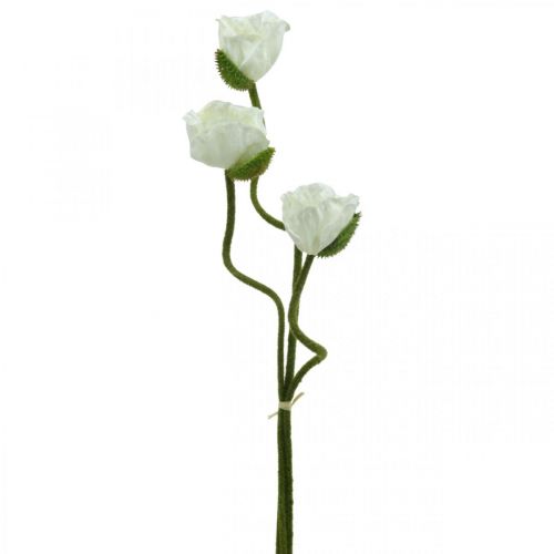 Floristik24 Flor Artificial Papoila Artificial Rosa Milho Branco L55/60/70cm Conjunto de 3