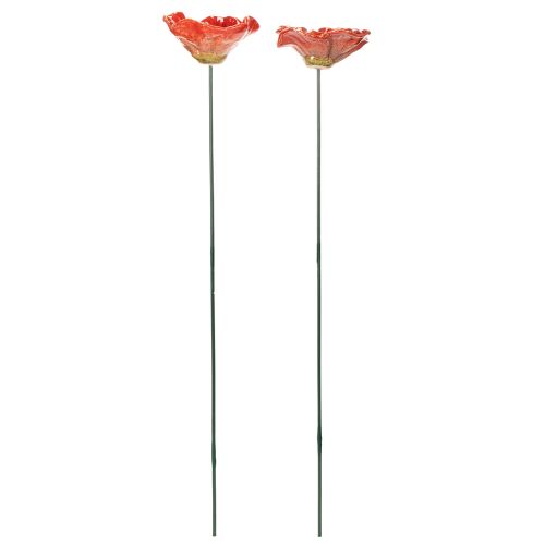 Itens Estacas decorativas de papoula para jardim, elemento decorativo perfeito para o seu jardim, 42 cm, 4 peças.