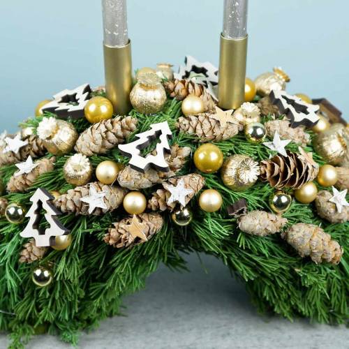Floristik24 Cápsula de semente de papoula em palito dourado 59cm 6pcs