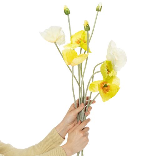 Itens Decoração artificial de papoula para salas de estar e escritórios, 95 cm