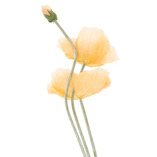 Itens Flor de papoula artificial para decoração de casamentos, 95 cm, 3 peças.