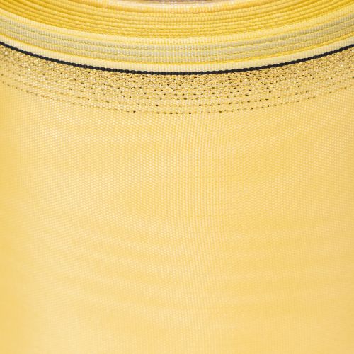 Itens Fita para coroa de flores em moiré, amarela com detalhes dourados, 125 mm x 25 m - Fita de luto de alta qualidade, fita decorativa, fita para laço.