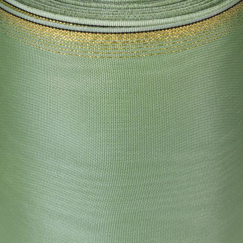 Itens Fita decorativa em moiré verde-sálvia com borda dourada - 175 mm x 25 m - fita decorativa para arranjos florais e celebrações