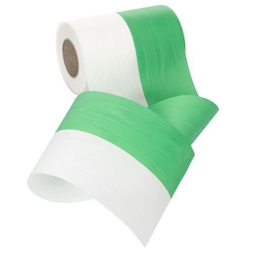Itens Fita decorativa moiré verde e branca para guirlandas, 150 mm, fita para laços, tafetá de alta qualidade, 25 m