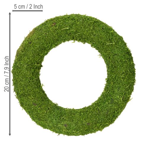 Itens Coroa de musgo como base versátil para ideias criativas de arranjos florais e decoração, 20 cm, 4 peças