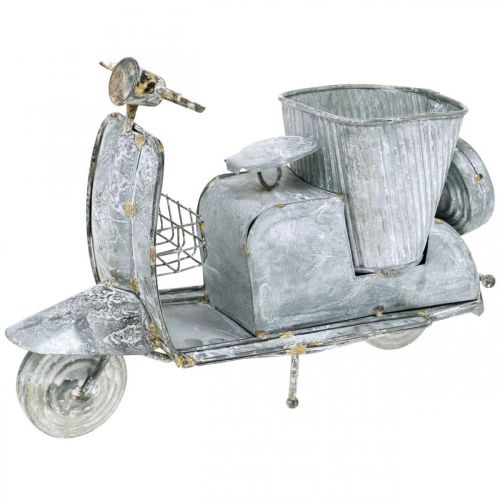 Floristik24 Vaso de flores scooter metal vintage lavado 35×12×23cm