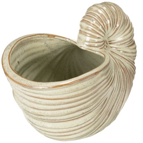 Vaso de cerâmica com desenho de caracol para arranjos de plantas especiais, 21 cm