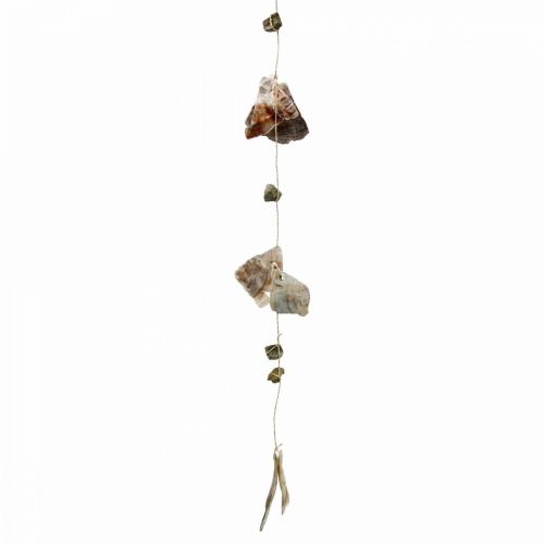 Itens Guirlanda de conchas com pedras natureza 100cm