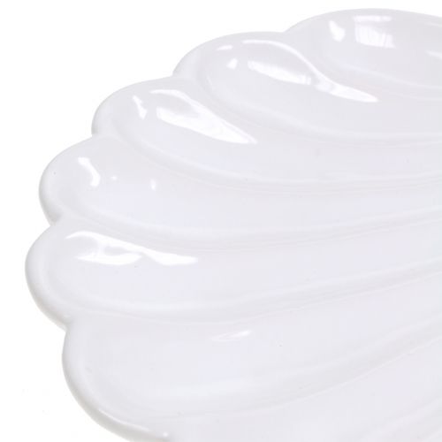 Floristik24 Concha decorativa branca 15 cm x 16 cm 3 unidades
