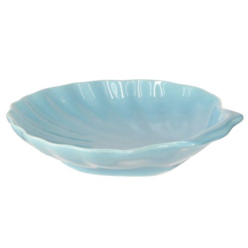 Itens Prato concha tigela marítima cerâmica azul branco 14cm 3 peças