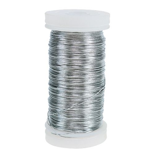 Floristik24 Murta fio de prata galvanizado 0,37mm 100g