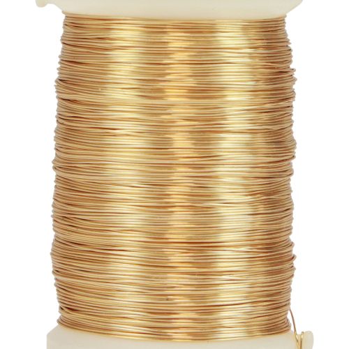 Fio de florista fio de murta fio decorativo ouro 0,30 mm 100g 3 unidades