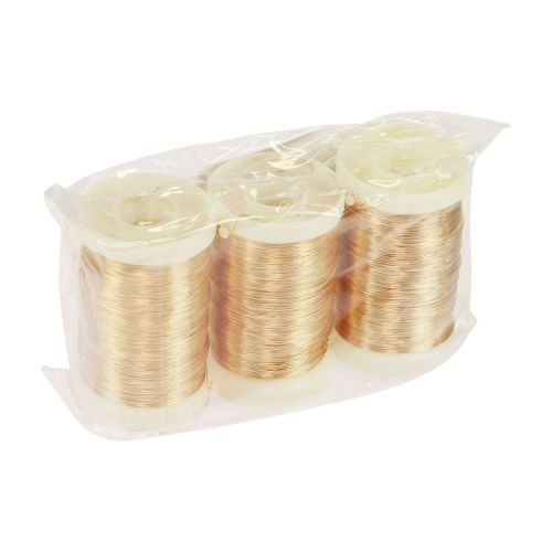 Itens Fio florista fio murta fio decorativo ouro 0,30mm 100g 3 peças