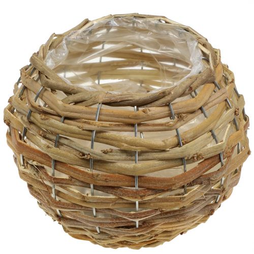 Floristik24 Bola de cesto para plantar castanho claro Ø25cm