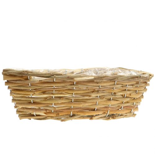 Floristik24 Barco de vime para plantar Castanho claro L33cm