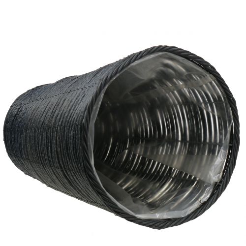 Floristik24 Vaso para plantas em rattan antracite Ø30cm Alt.50cm