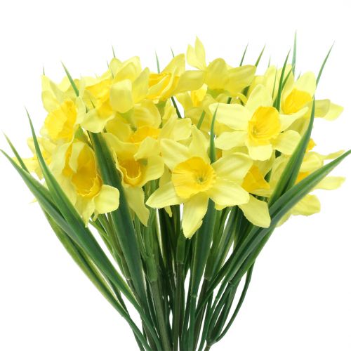 Narciso amarelo 27cm 12pcs decoração de mesa