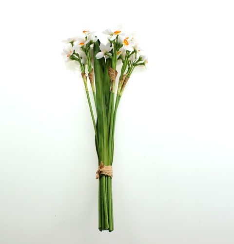 Floristik24 Buquê de narciso em branco 35cm 3 unidades