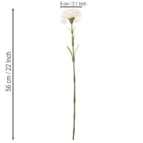 Cravo artificial com haste para buquês e coroas, 56 cm, 8 unidades | Floristik24.pt