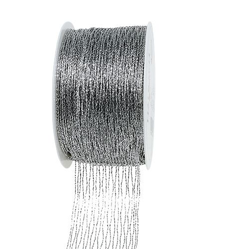 Floristik24 Net tape fio de prata reforçado 40mm 15m