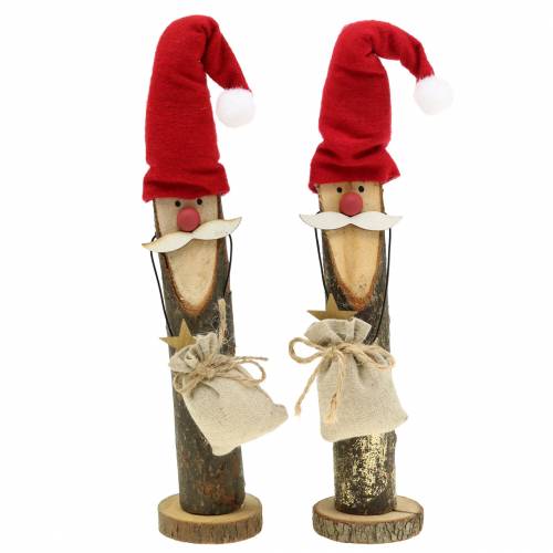 Itens Madeira Deco Papai Noel 21cm 2pcs