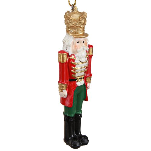 Itens Pingente de Natal quebra-nozes vermelho verde dourado Alt.10cm 4 unidades