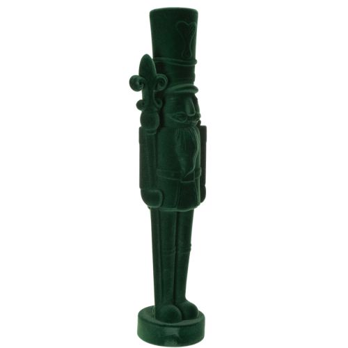 Quebra-nozes em pé, decoração de Natal, aveludado, 77 cm