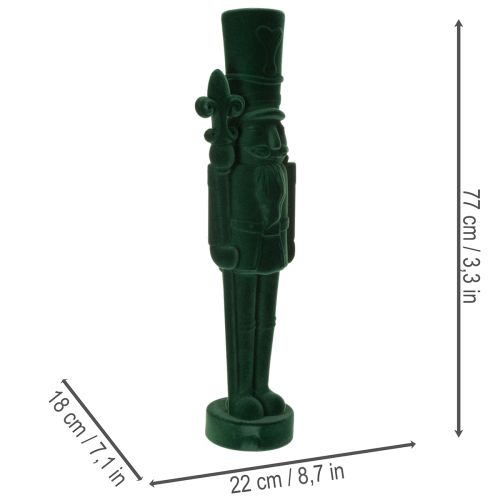 Quebra-nozes em pé, decoração de Natal, aveludado, 77 cm | Floristik24.pt