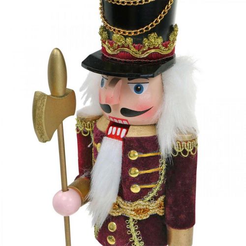 Floristik24 Figura do quebra-nozes decoração de Natal em madeira vermelha 8,5 × 7cm Alt.30cm