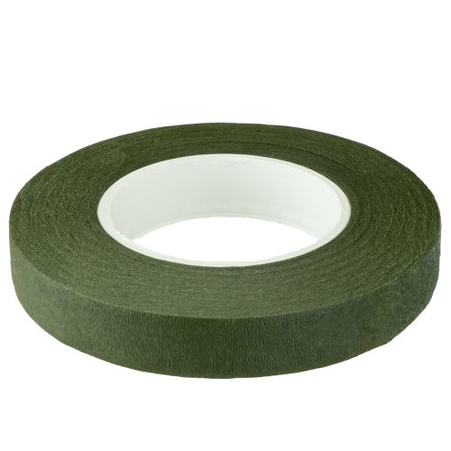 Itens Fita para flores OASIS®, fita para flores autoadesiva, verde musgo L13mm C27,5cm 2 peças