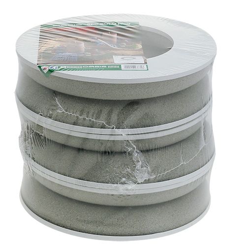 Itens Anel de espuma floral guirlanda cinza H3cm Ø20cm 6 pcs