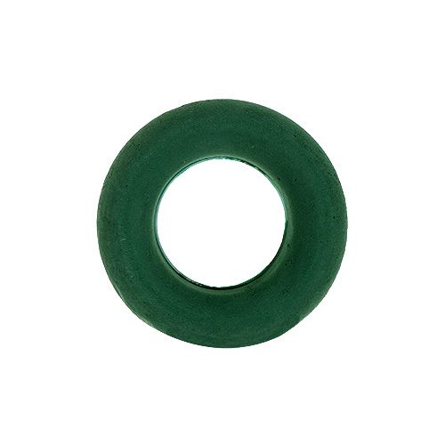 Floristik24 Coroa de anel de espuma floral verde H2.5cm Ø17cm 6pcs