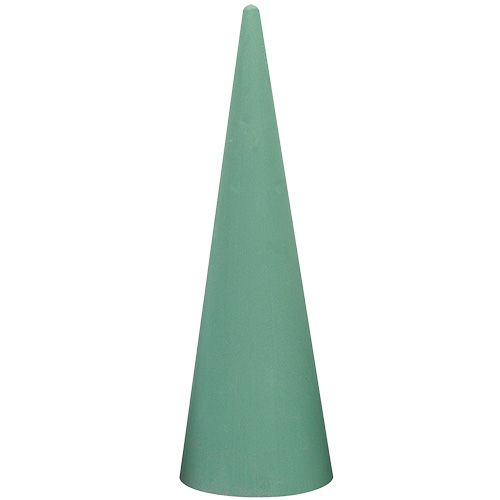 Floristik24 Cone de espuma floral verde H60cm Ø18cm 1 peça