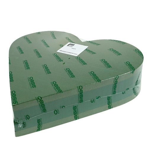 Itens Material de plug-in de coração de espuma floral verde 46 cm x 45 cm 2 unidades