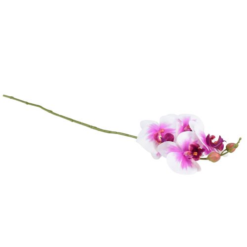 Itens Orquídea Artificial Phalaenopsis 4 Flores Branco Rosa 72cm