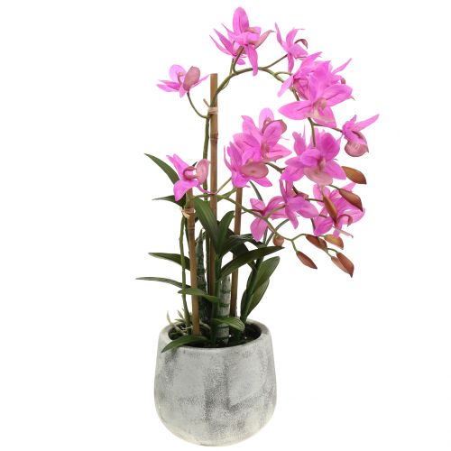 Orquídea em vaso violeta Alt.55cm