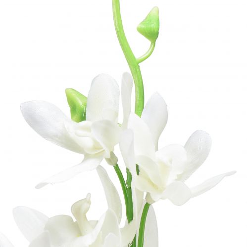 Itens Orquídeas artificiais Oncidium flores artificiais brancas 90cm