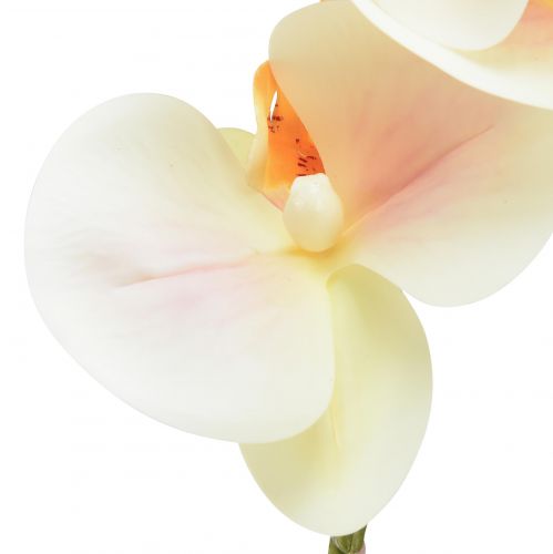 Itens Orquídea Artificial Creme Laranja Phalaenopsis 78cm