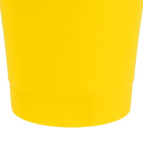 Floristik24 Vaso de orquídea em plástico amarelo Ø12,5cm Alt.14cm, 1p