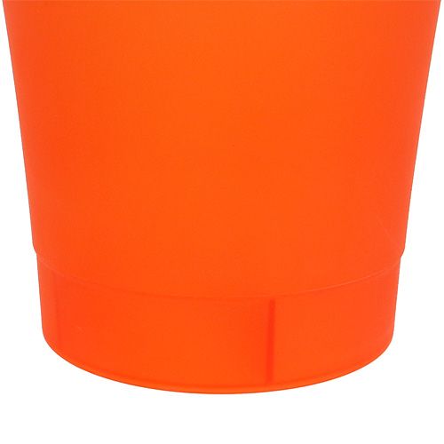 Floristik24 Vaso de orquídea em plástico laranja Ø12,5cm Alt.14cm, 1p