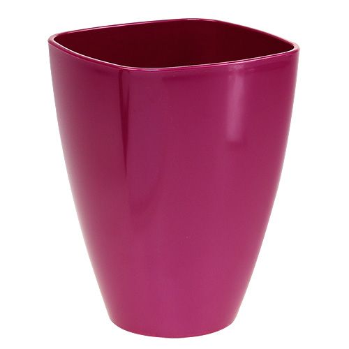 Itens Vaso de orquídea brilhante Ø12,5cm cereja, 1 unidade